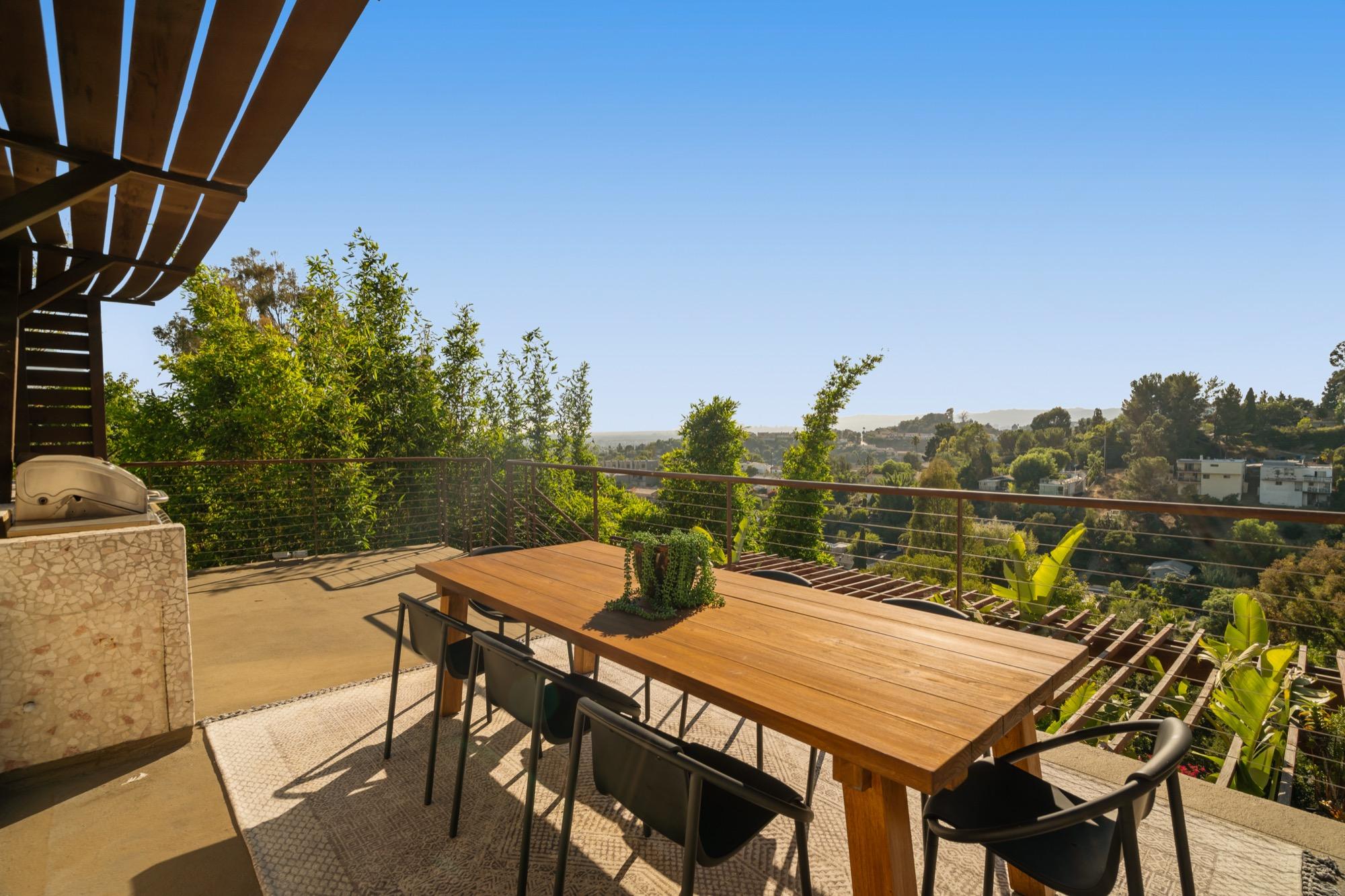 Rooftop deck overlooking Los Angeles